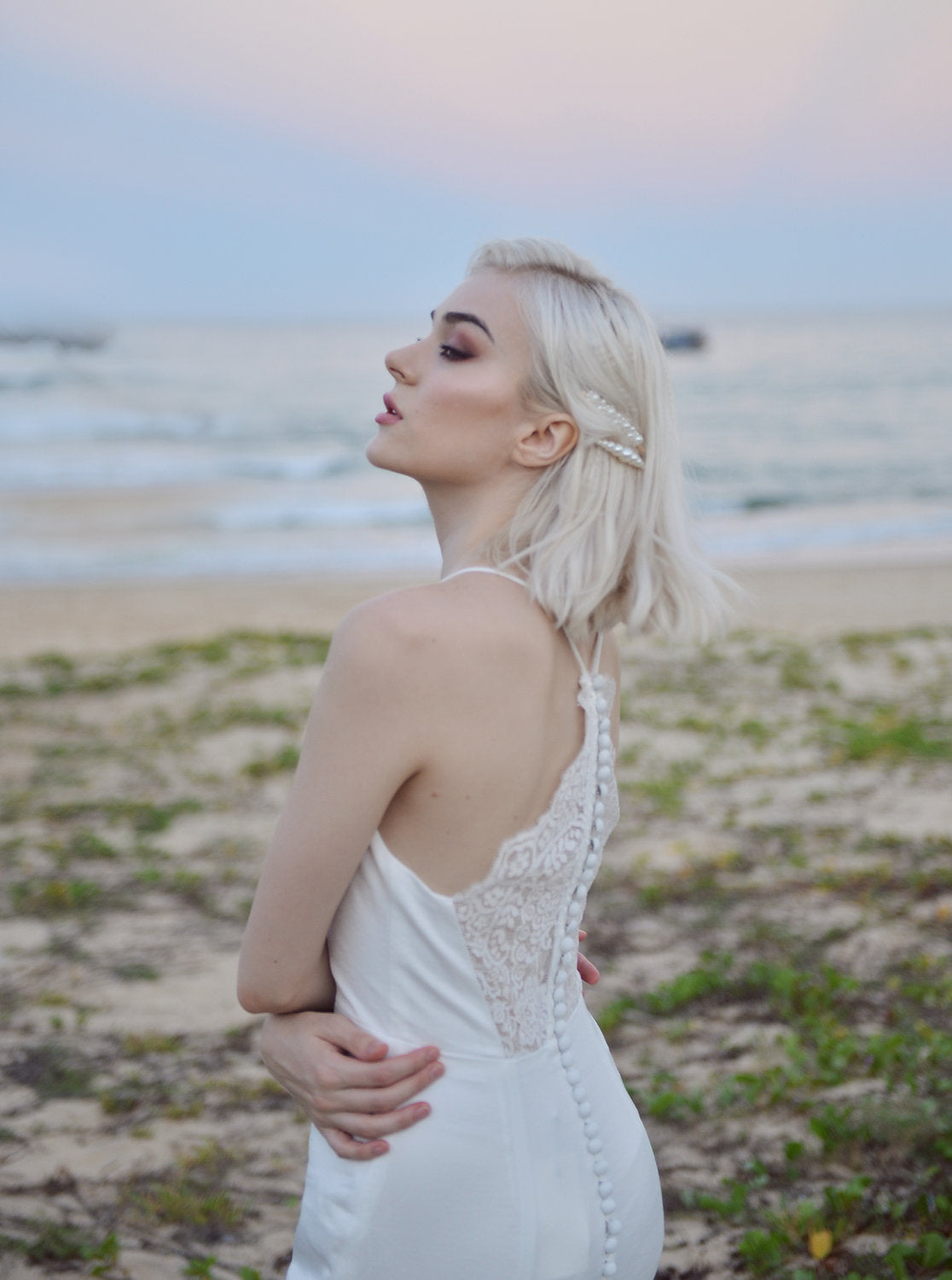 Wedding Dress Fit and Flare - Sleeveless Silk Wedding Dress - Long Train Wedding Dress - Tailored Fit