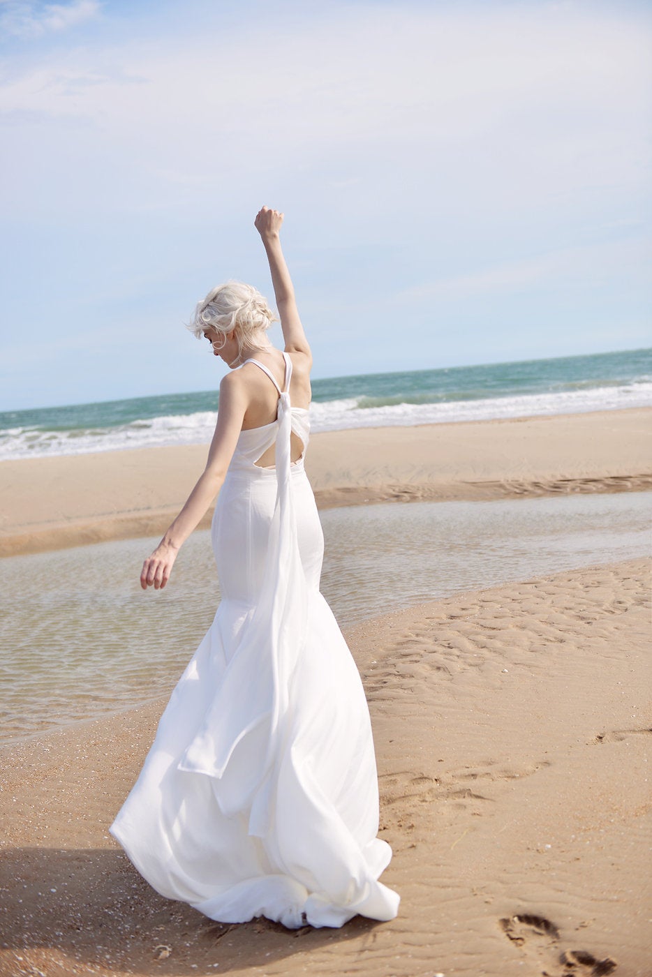 Wedding Dress - Sleeveless Silk Wedding Dress - Mermaid Wedding Dress - Tailored Fit