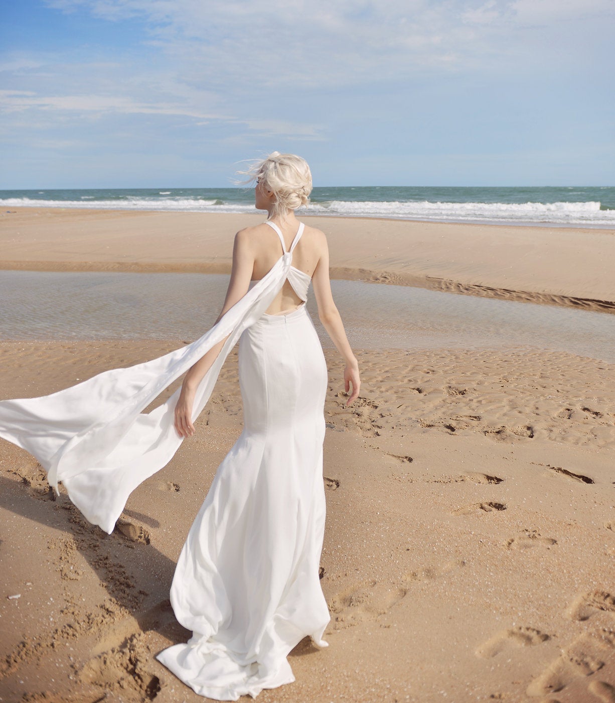 Wedding Dress - Sleeveless Silk Wedding Dress - Mermaid Wedding Dress - Tailored Fit