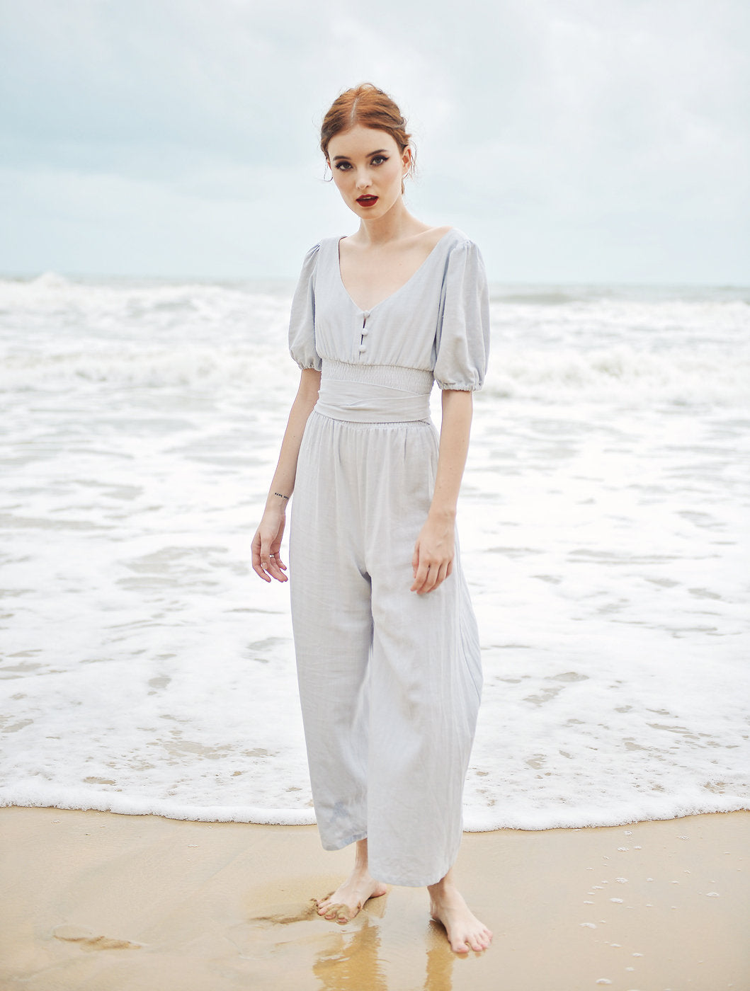 Linen Jumpsuit Overalls - Women Summer Jumper - Cotton Jumpsuit for Women