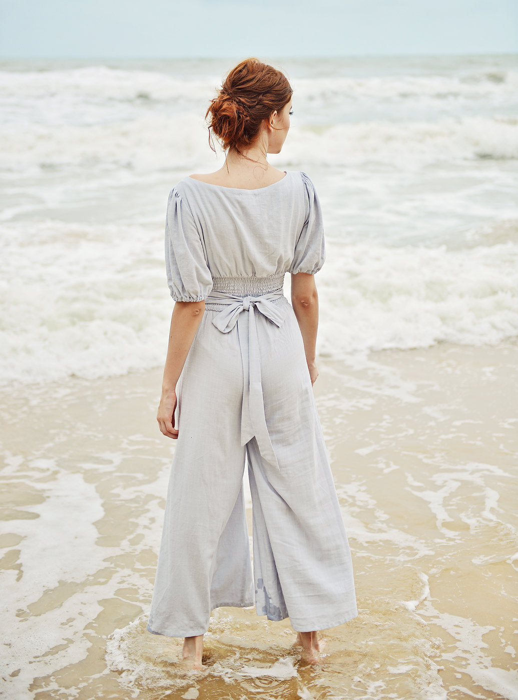 Linen Jumpsuit Overalls - Women Summer Jumper - Cotton Jumpsuit for Women