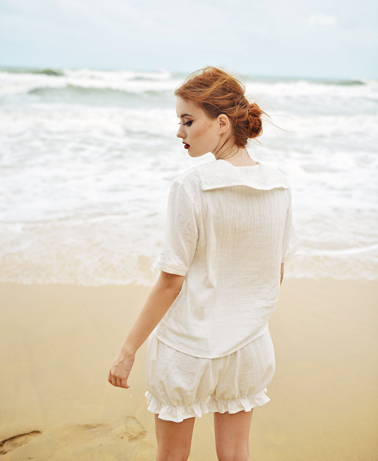 Linen Shirts Women - Linen Shirts Short Sleeve - Linen Shorts for Women - Cotton Pajamas Women