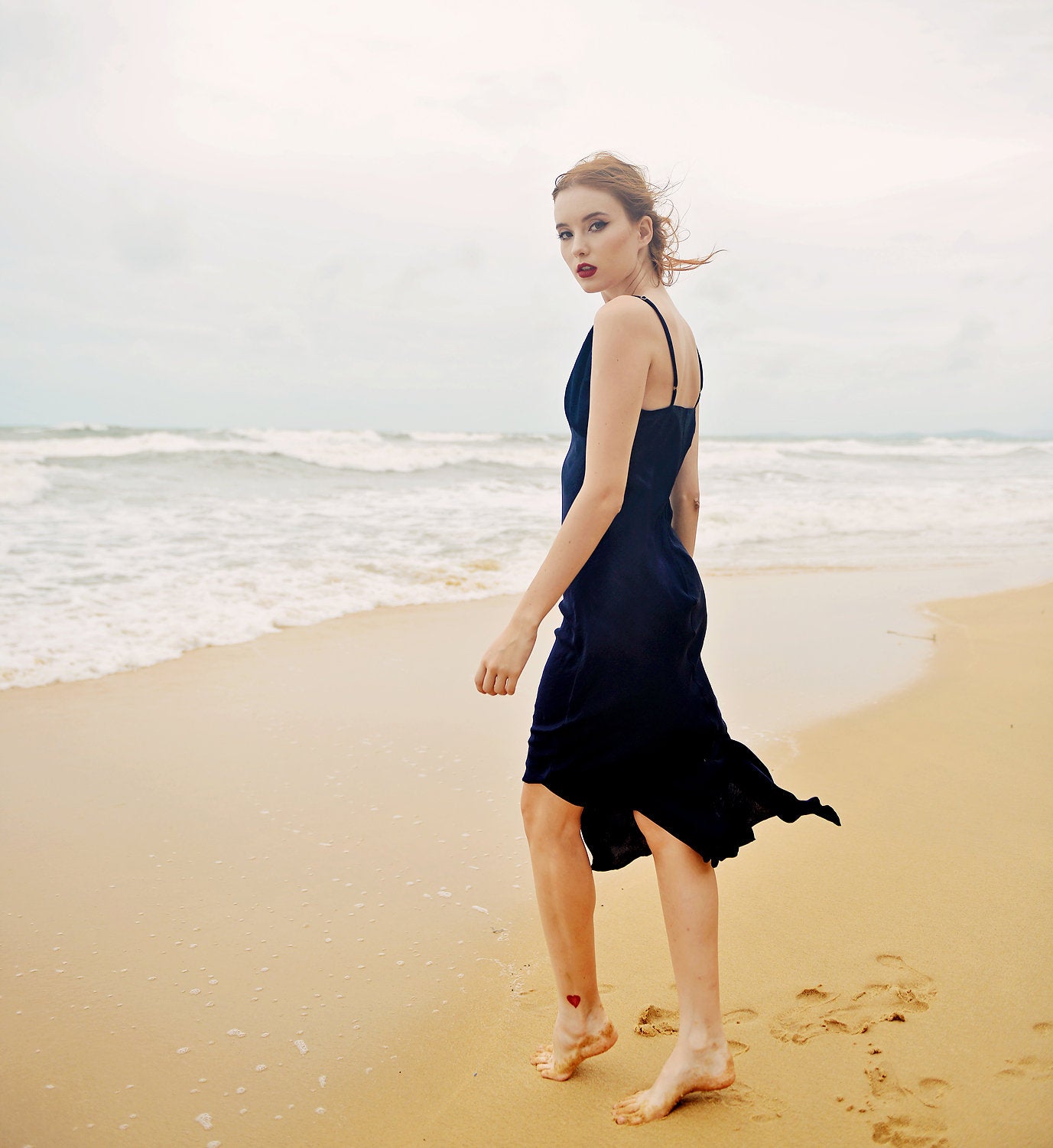 Silk Slip Dress - Spaghetti Straps - Long Silk Slip - Bridesmaids Silk Dress