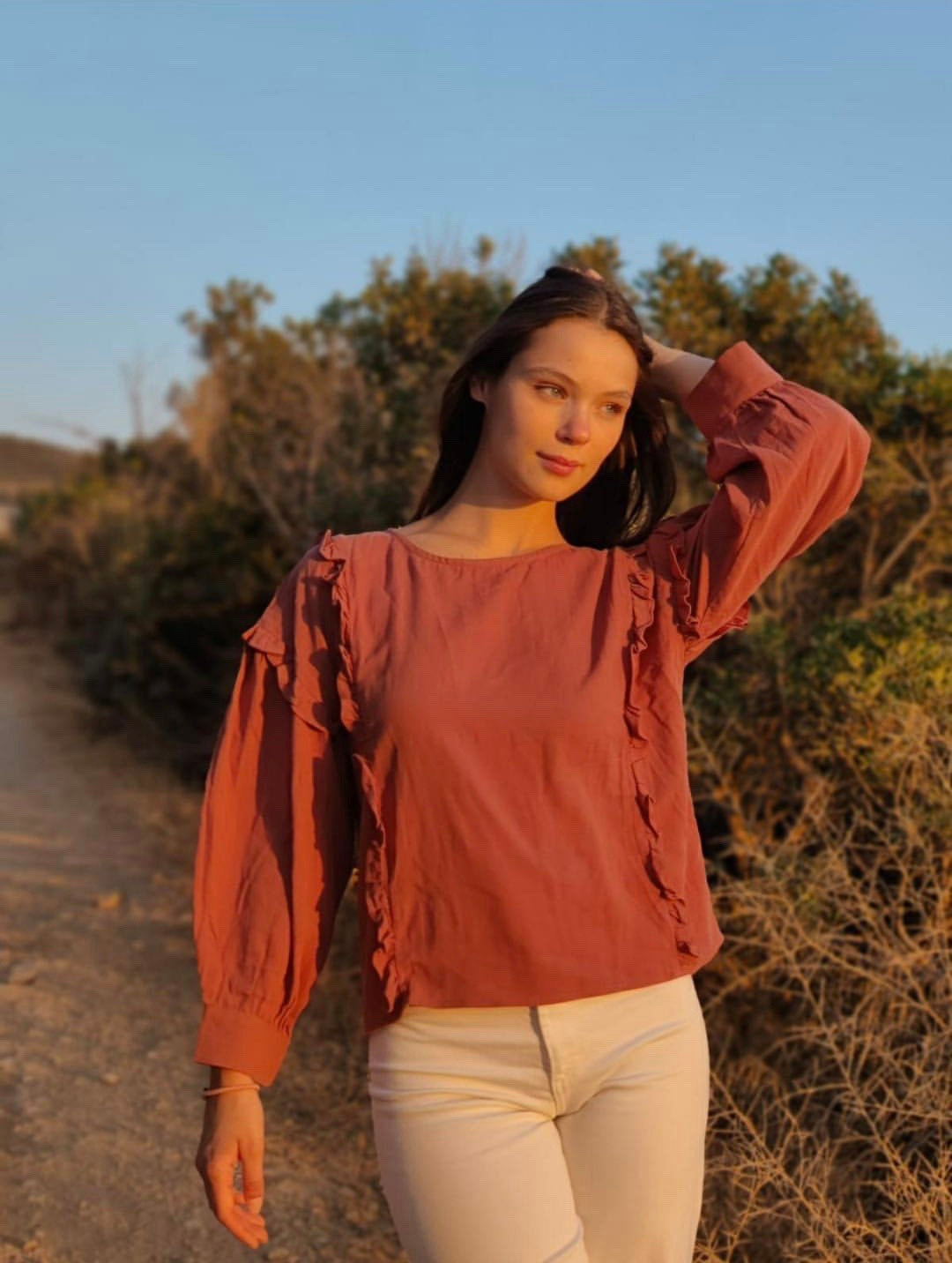 Women Linen Top - Long Sleeves Linen Top - Women Linen Blouse - Organic Clothing