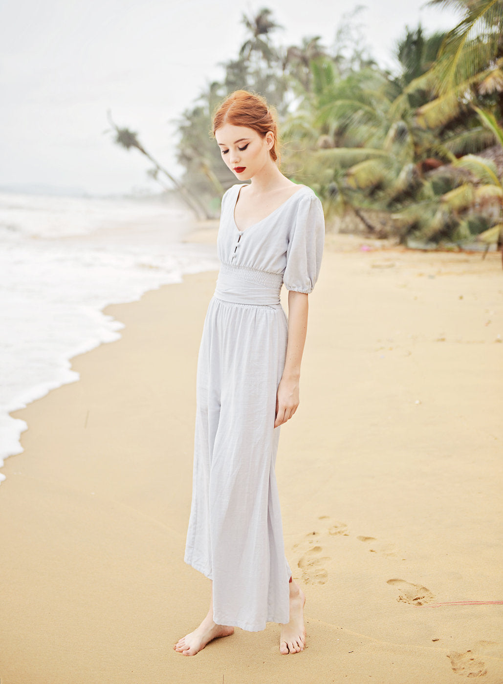 Linen Jumpsuit Overalls - Women Summer Jumper - Cotton Jumpsuit for Women