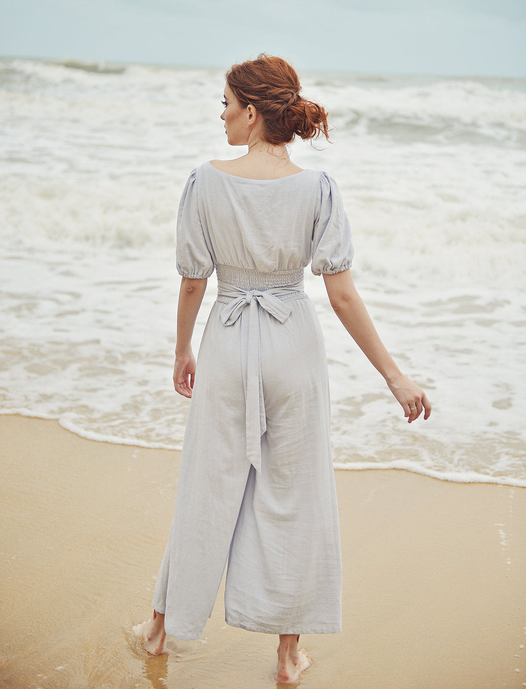 Linen Jumpsuit Overalls - Women Summer Jumper - Cotton Jumpsuit for Women