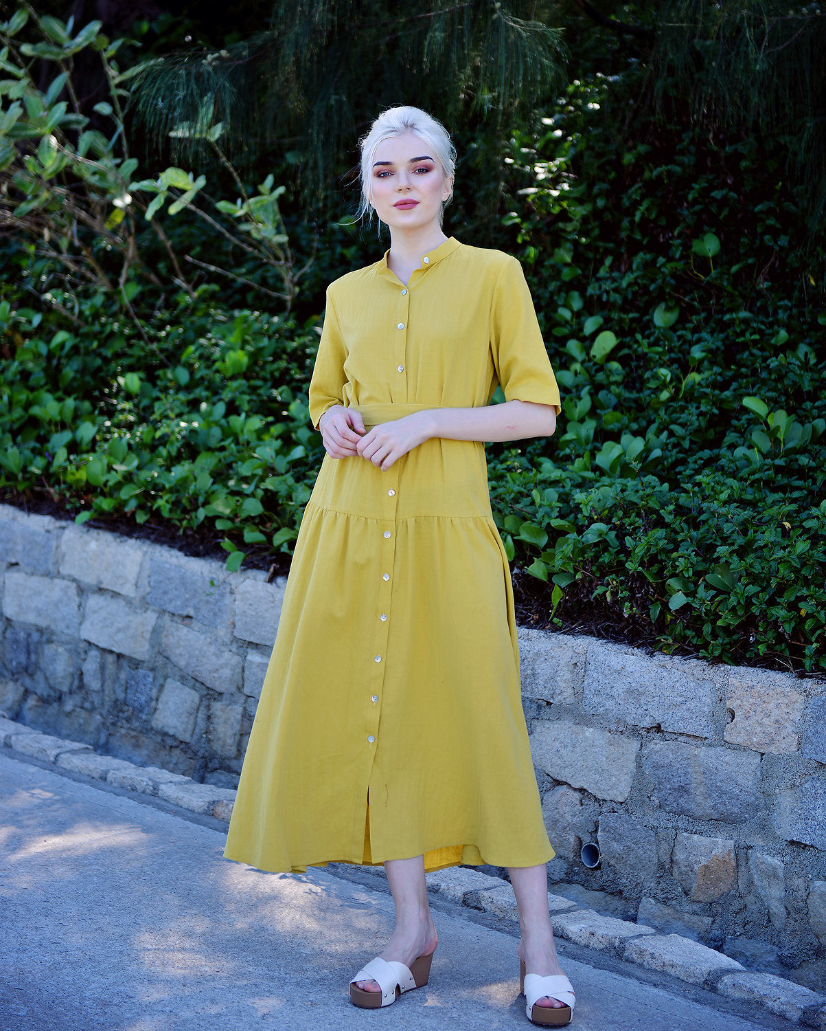 Cotton Dress - Summer Long Dress - Linen Dress for Women - Summer Linen Dress - Comfy Mid-calf Dress - Natural Fabric