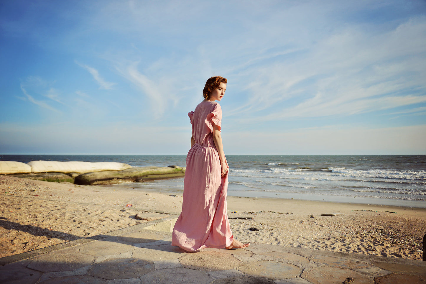 Linen Caftan Women - Women Linen Dress - Cotton Summer Dress - Natural Fabric
