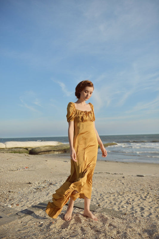 Maxi Silk Dress Full Length - Vintage Style Silk Gown - Vintage Style Gown - Silk Dress - Mulberry Silk Dress