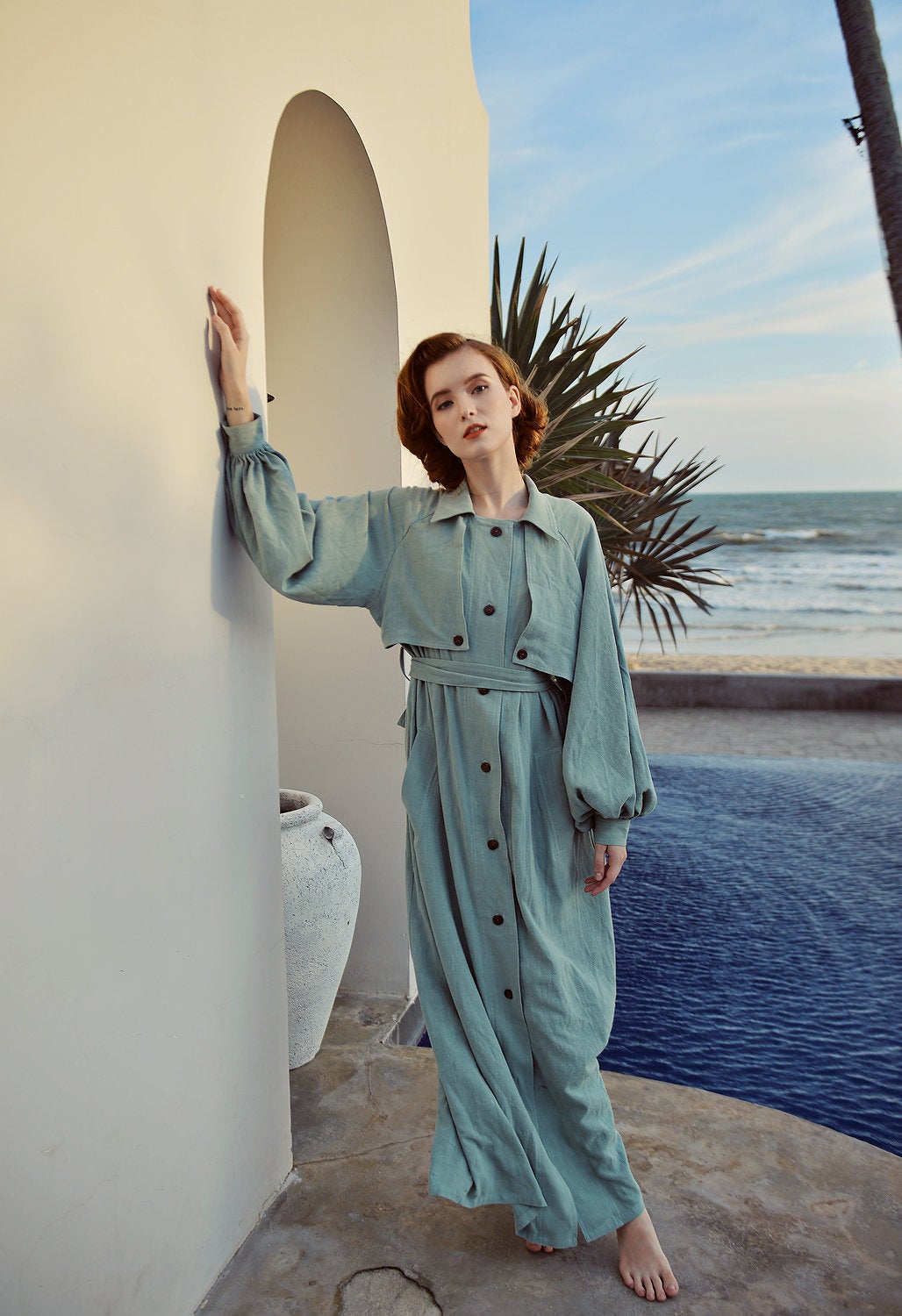 Long Jacket Women - Women Cotton Blazer - Women Jacket with Pockets - Linen Long Coat - Long Sleeve Winter Jacket