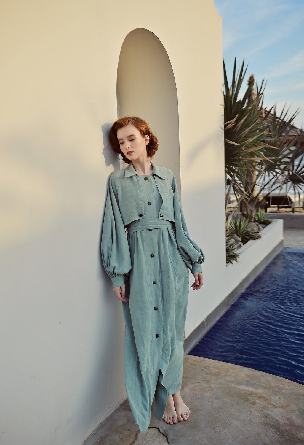 Long Jacket Women - Women Cotton Blazer - Women Jacket with Pockets - Linen Long Coat - Long Sleeve Winter Jacket