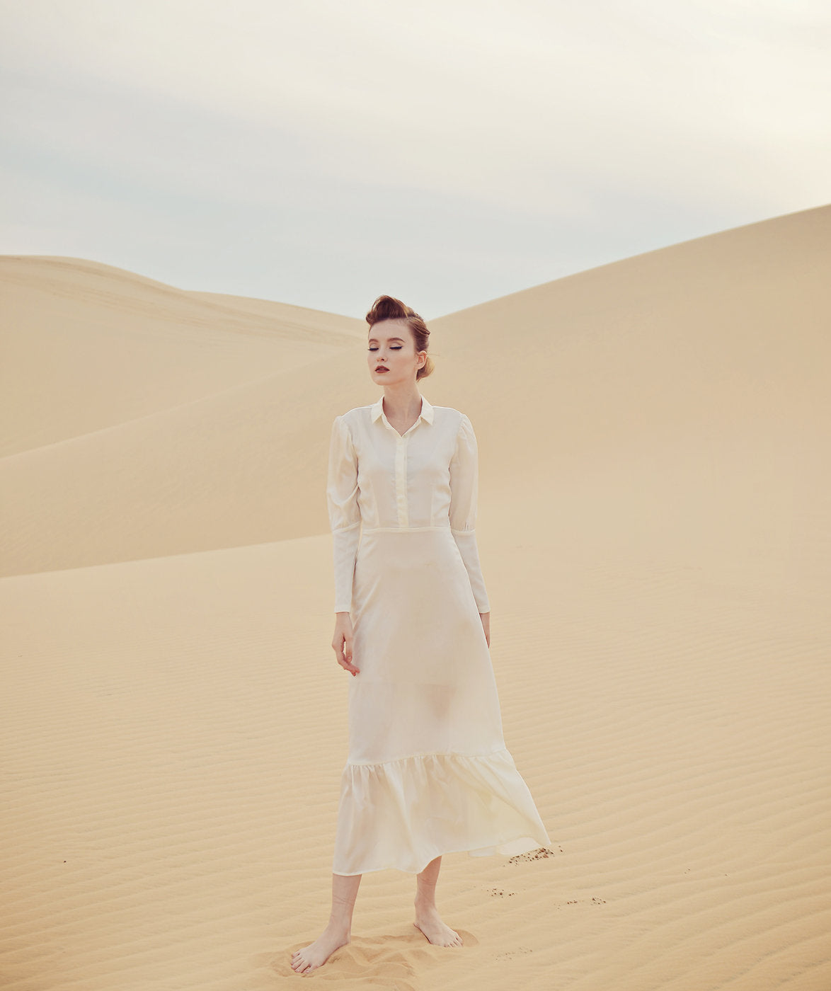 Ivory Silk Dress - Lelasilk Silk Gown - Event Silk Gown - Wedding Guest Gown