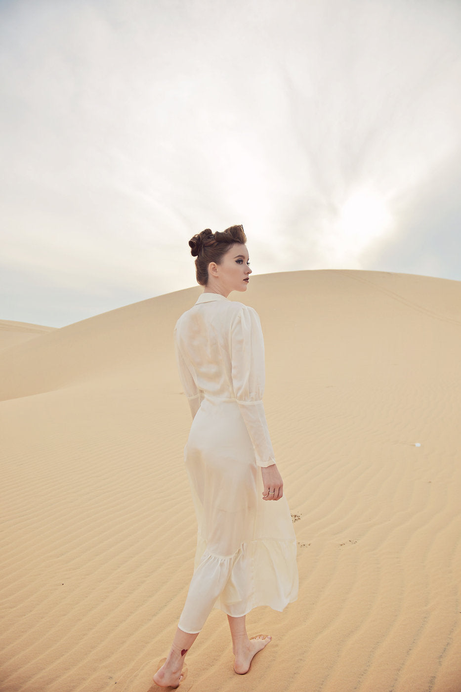 Ivory Silk Dress - Lelasilk Silk Gown - Event Silk Gown - Wedding Guest Gown