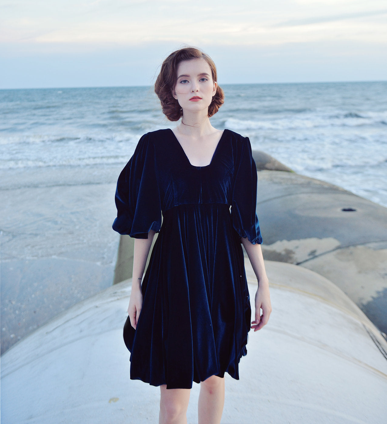 Velvet Gown Women - Bridesmaids Velvet Dress - Short Velvet Dress