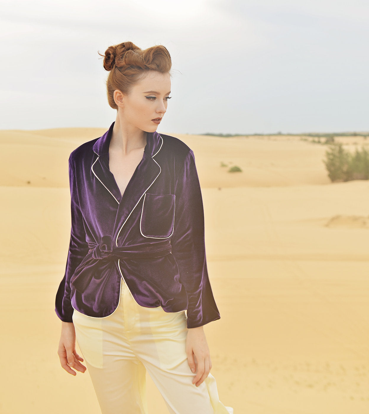 Jacket for Women - Long Sleeve Velvet Jacket - Classic Velvet Cardigan - Winter Velvet Coat