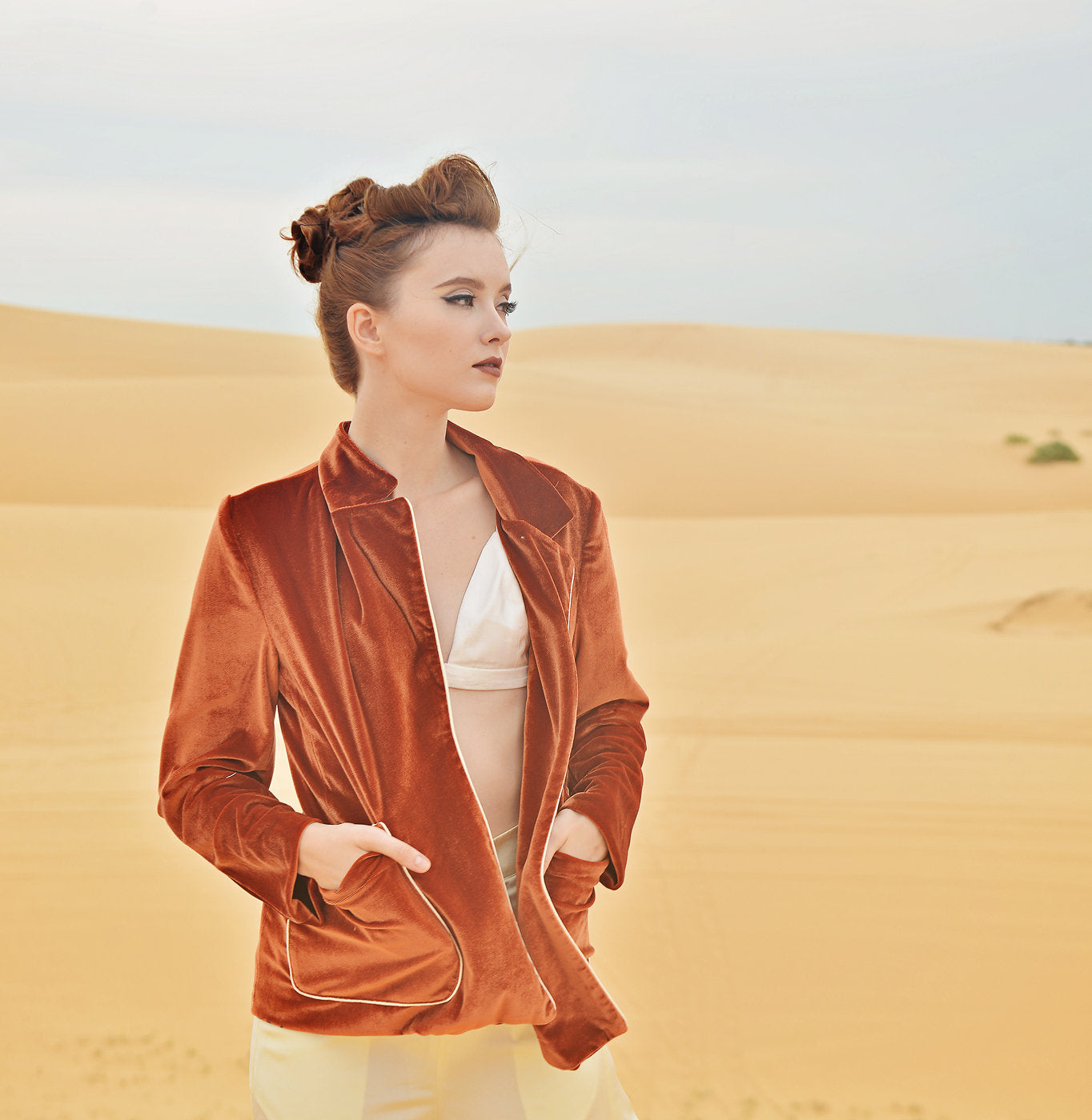 Women Top Winter - Long Sleeve Velvet Jacket - Classic Velvet Cardigan - Winter Velvet Coat