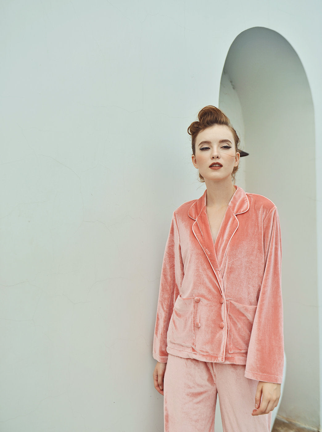 Loungewear Set Women - Velvet Pajamas Set Women - Winter Women PJs - Comfy Loungewear