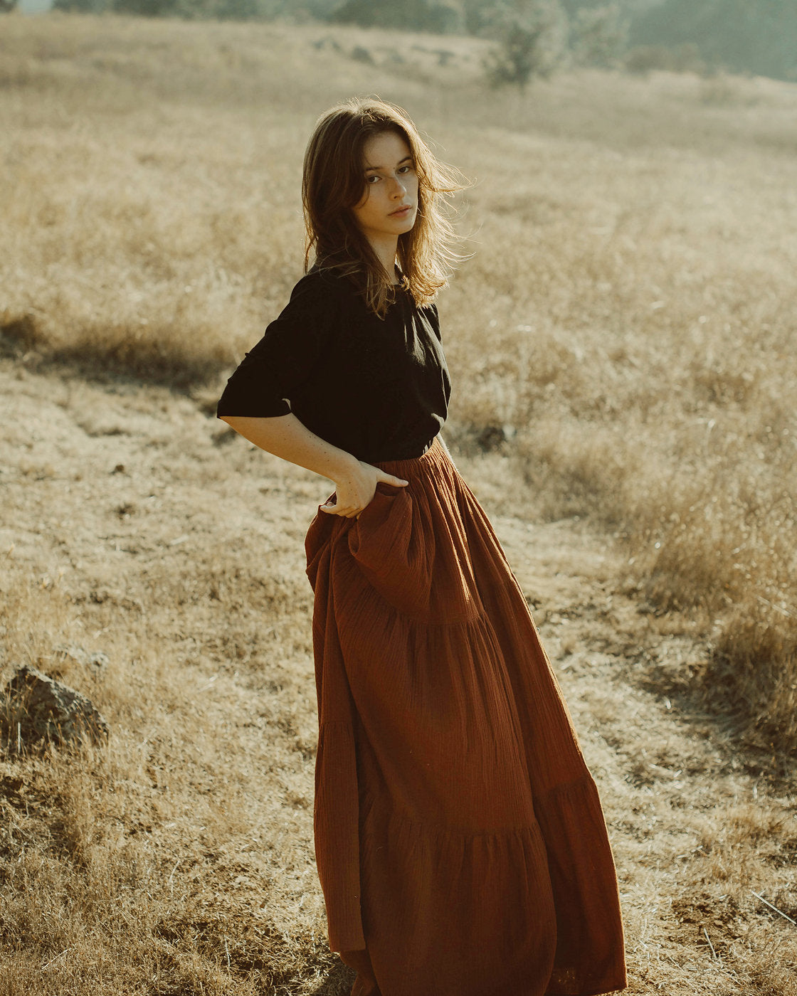 Skirt Women Bohemian - Gypsy Long Skirt - Skirt with Elastic Waist - Bohemian Maxi Skirt - Hippy Long Skirt
