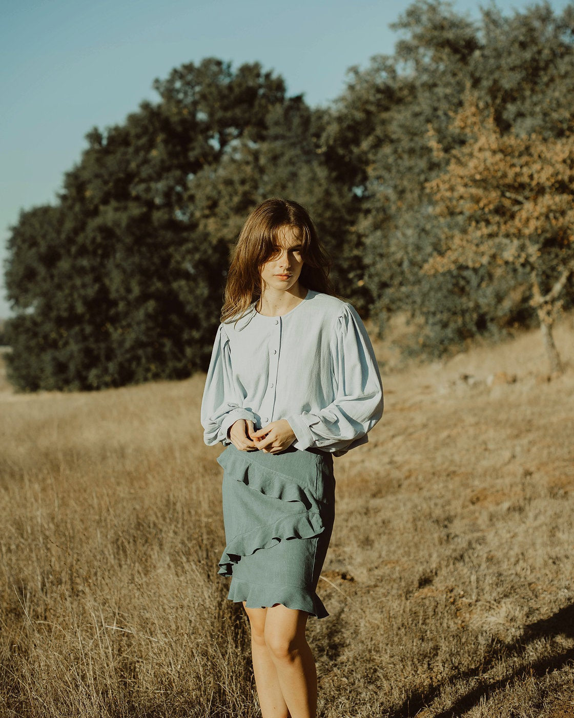 Linen Skirt Short - Wrap Skirt Linen - Women Short Skirt