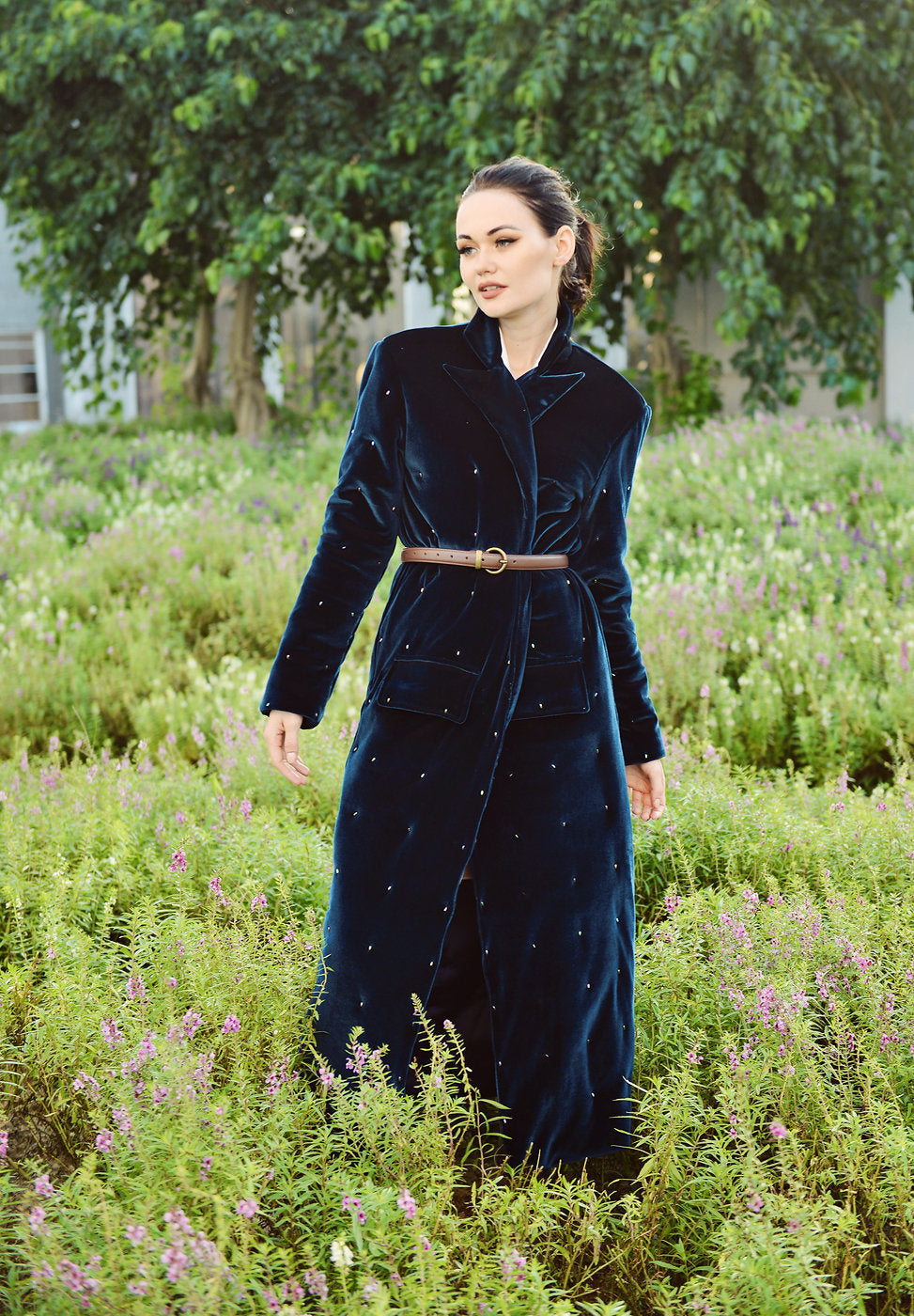 Winter Coat Women - Warm Winter Coat - Long Velvet Coat Jacket