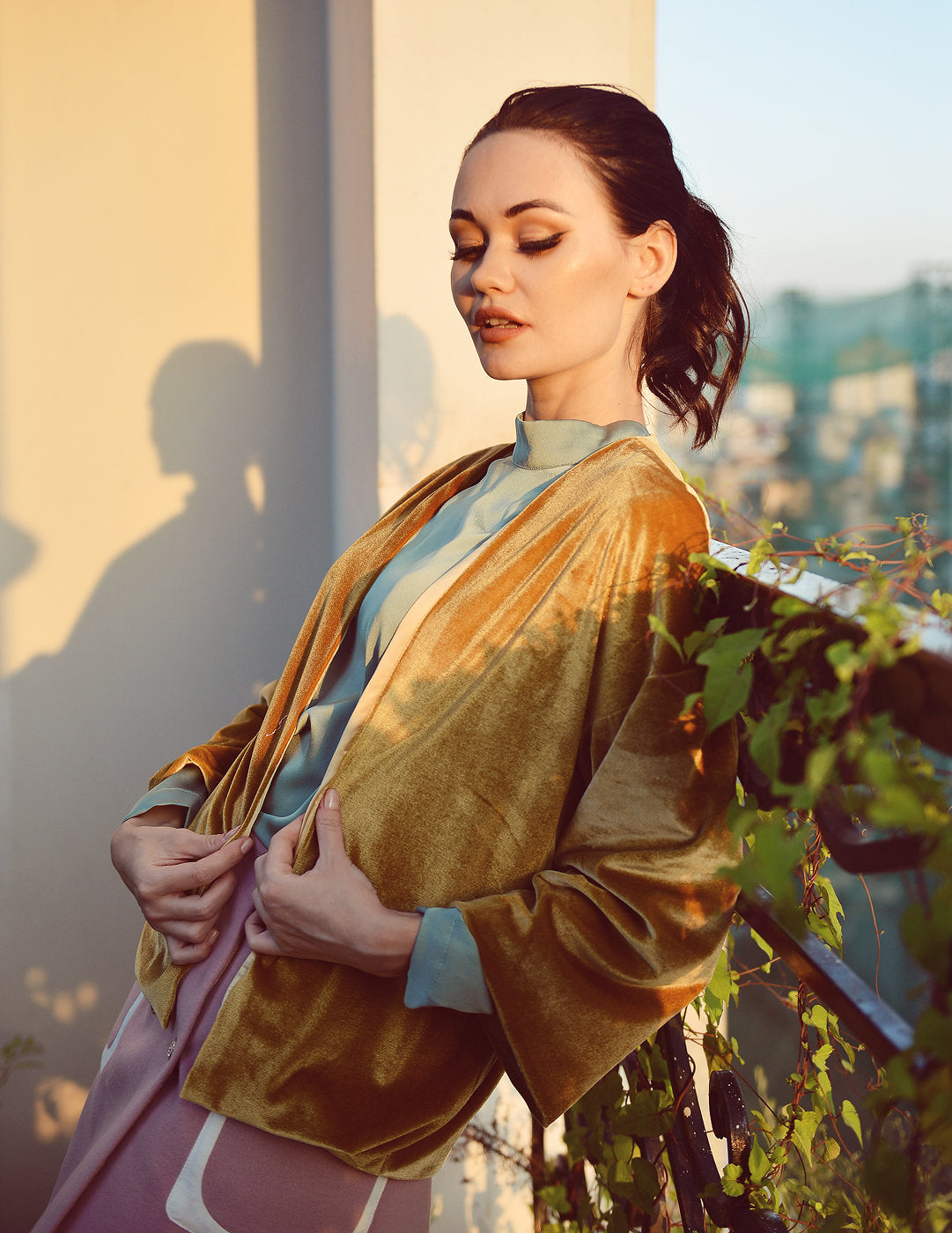 Women Cardigan Jacket - Fall Velvet Cardigan - Long Sleeve Jacket