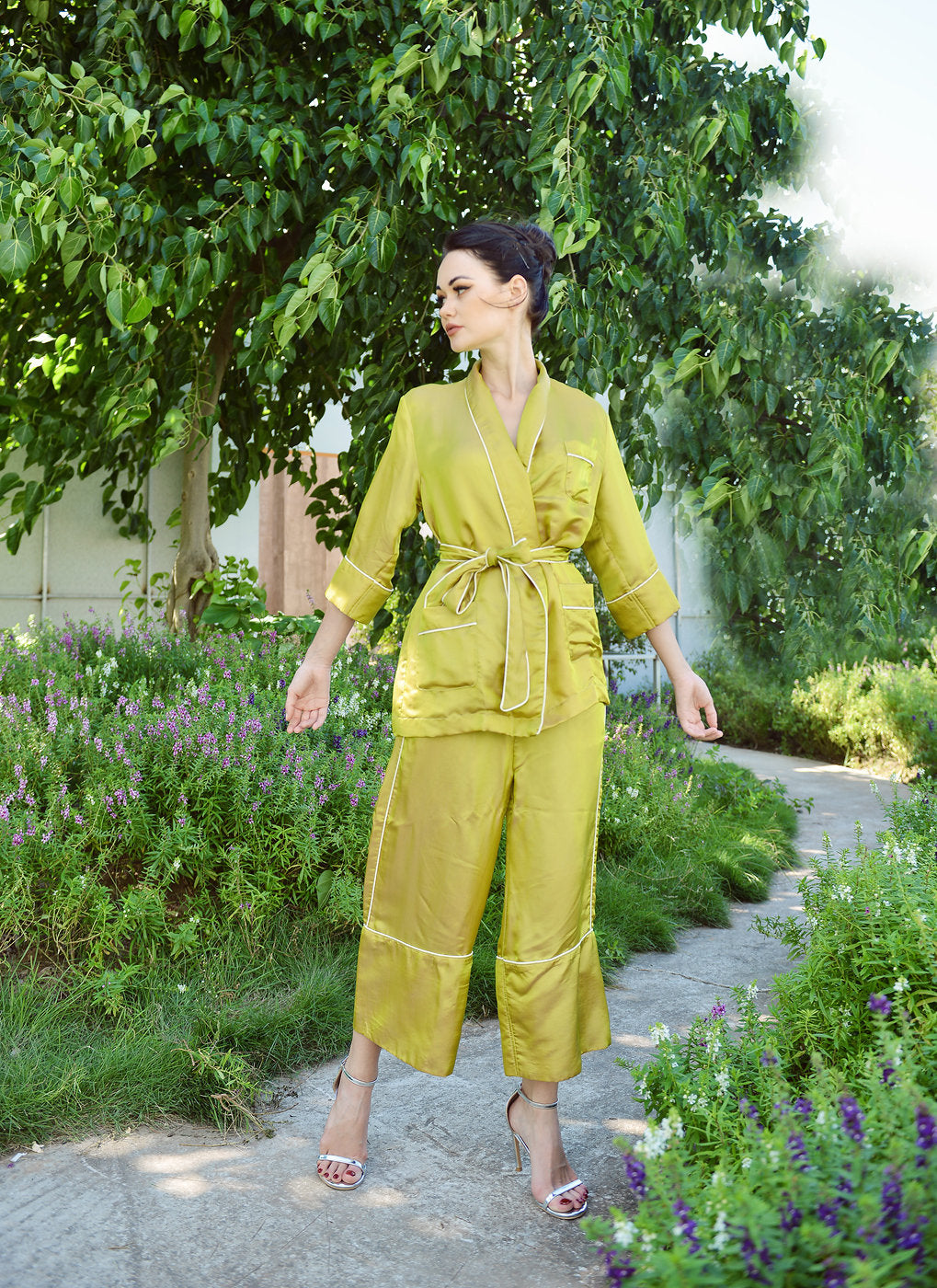 Silk Pajamas Set - Silk LoungeWear Women - Half Sleeve Silk Pajamas - Mulberry Silk Clothing