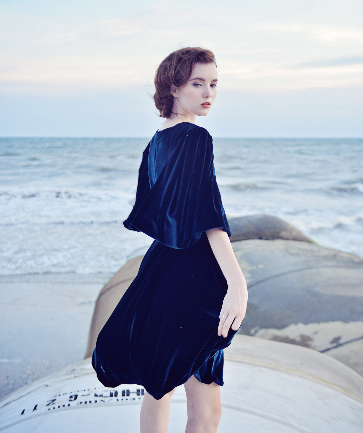Velvet Gown Women - Bridesmaids Velvet Dress - Short Velvet Dress