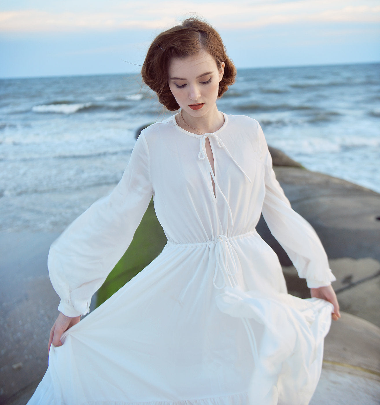 Silk Night Gown - Silk Sleeping Gown - Silk Sleepwear