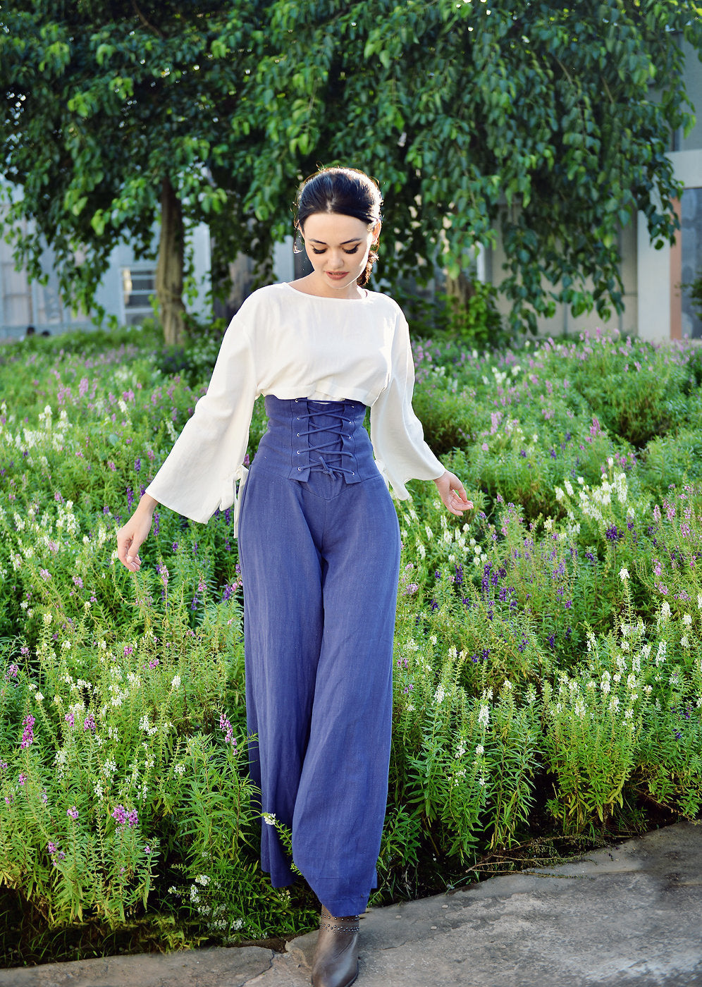 Linen Pants High-waisted - Women Linen Pants - Cotton Pants Women - Linen Women Trousers