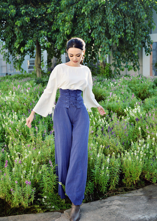 Linen Pants High-waisted - Women Linen Pants - Cotton Pants Women - Linen Women Trousers