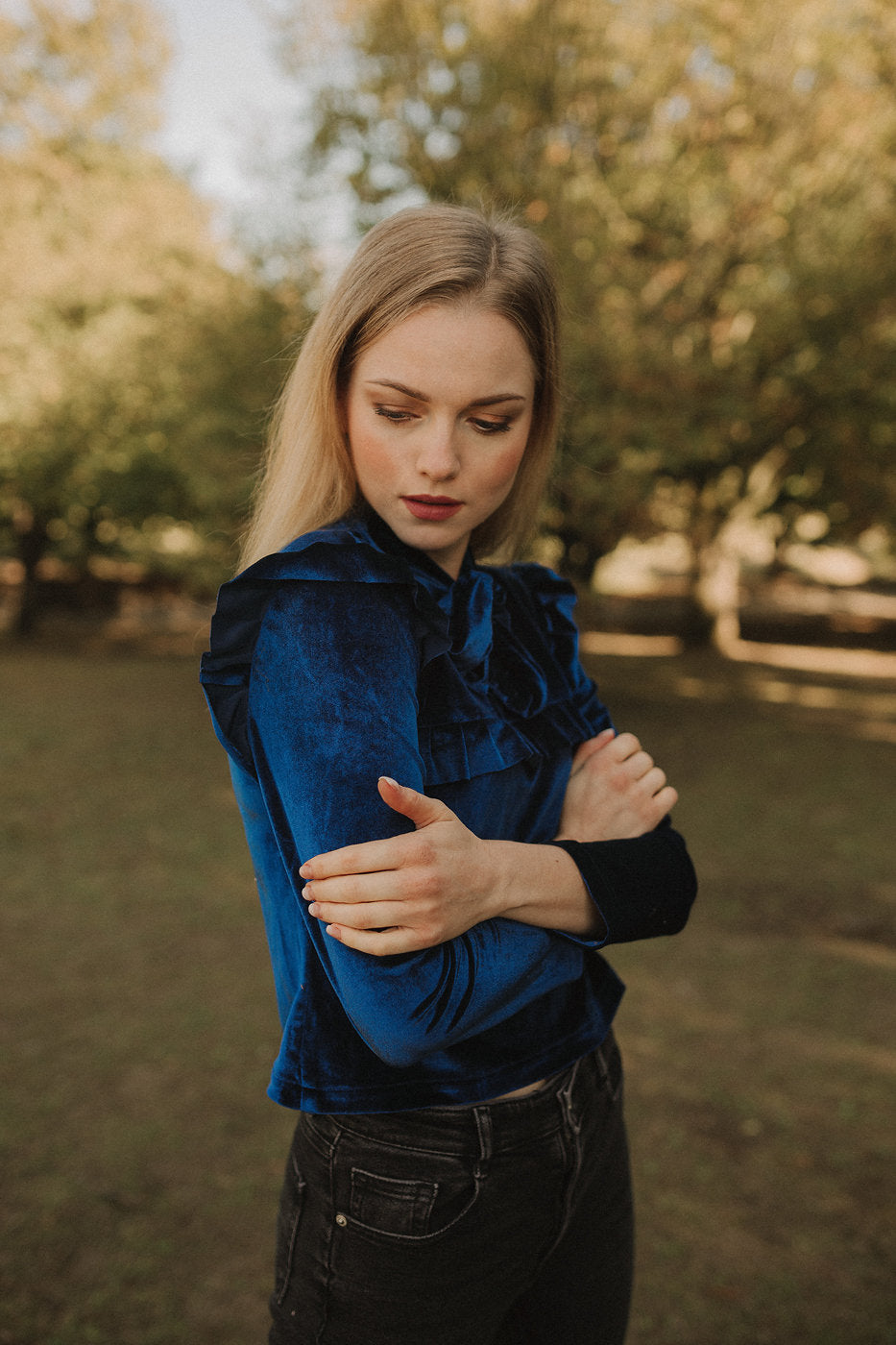 Women Top Blouse - Velvet Blouse Women - Long Sleeve Top