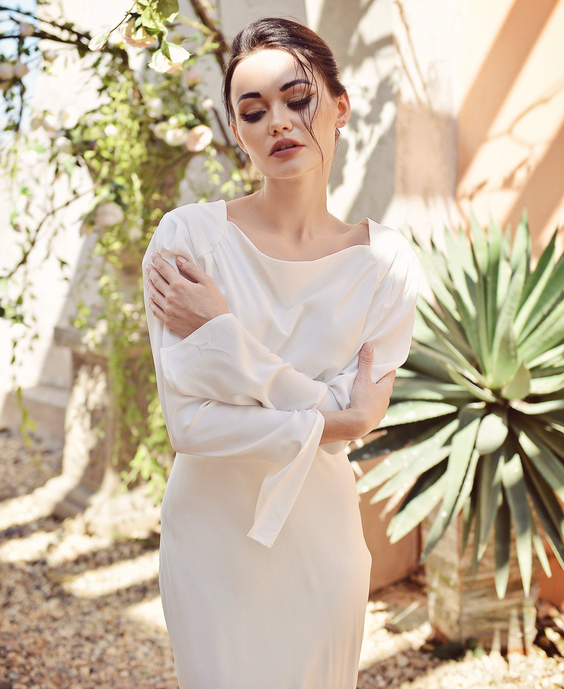 Full Length Silk Dress - Bridesmaids Silk Dress - Women Silk Dress