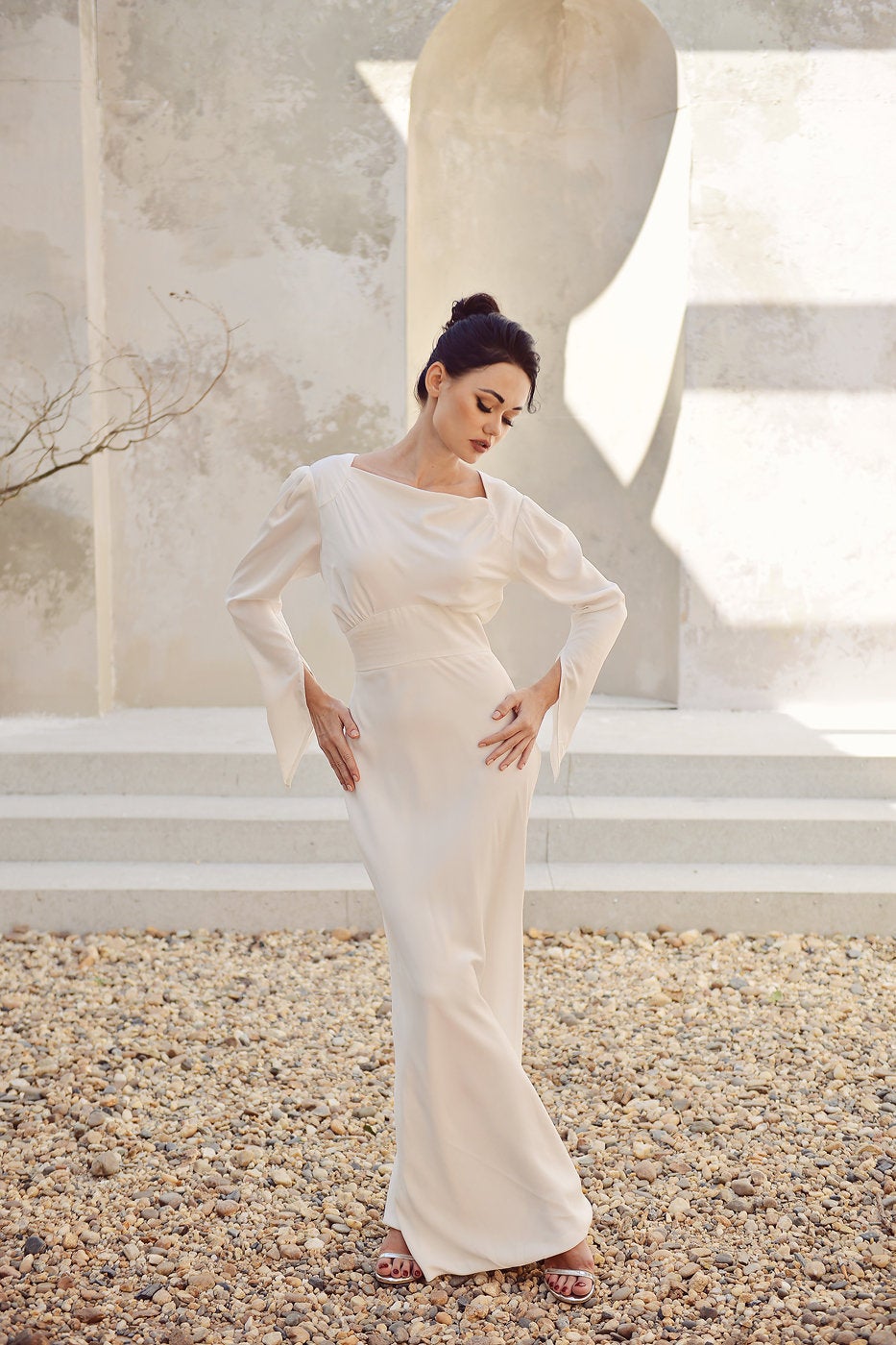 Full Length Silk Dress - Bridesmaids Silk Dress - Women Silk Dress