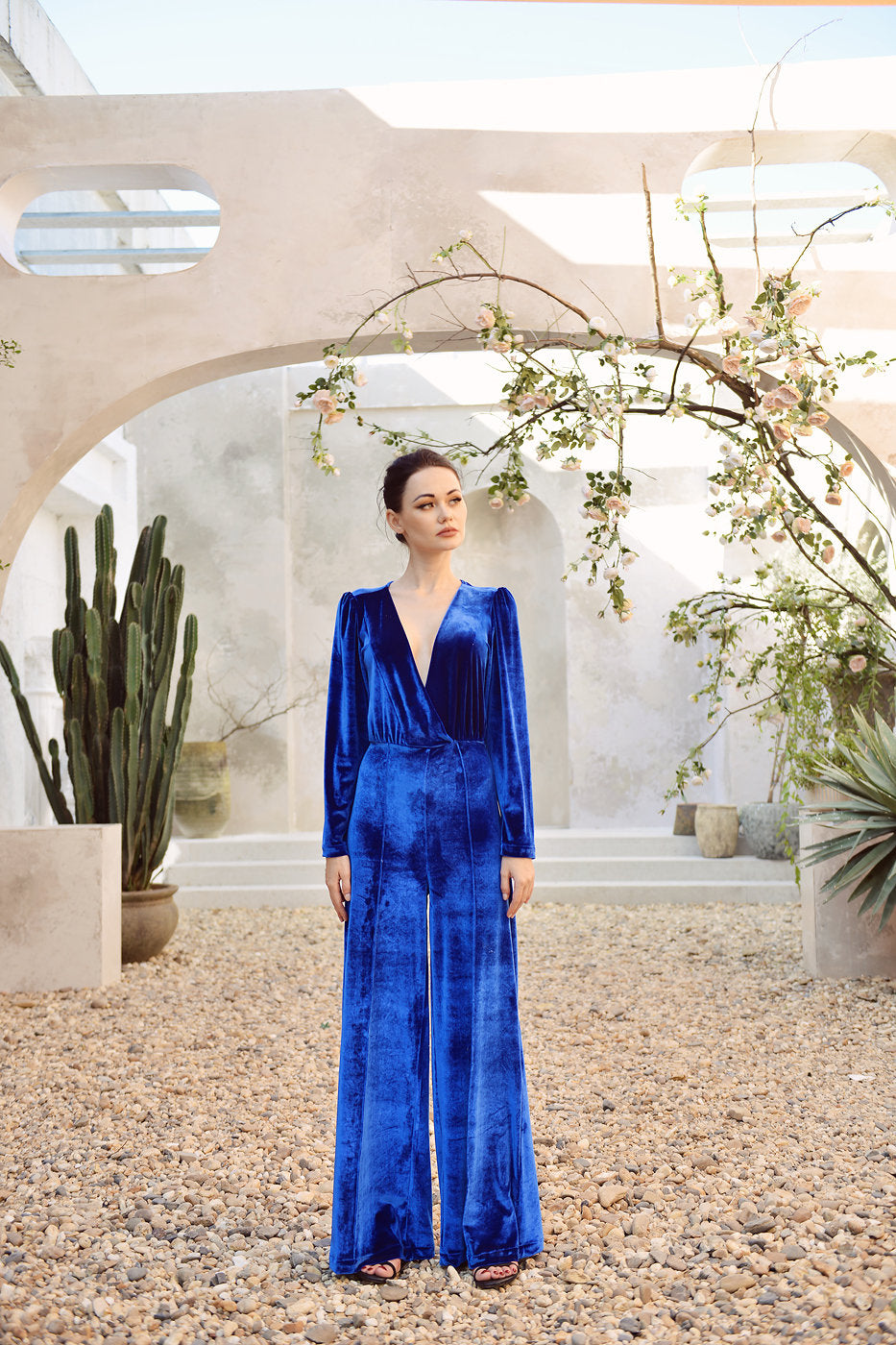 Jumpsuit Women Long Sleeve - Jumpsuit for Women - Women Jumper with Sleeves - Long Velvet Romper