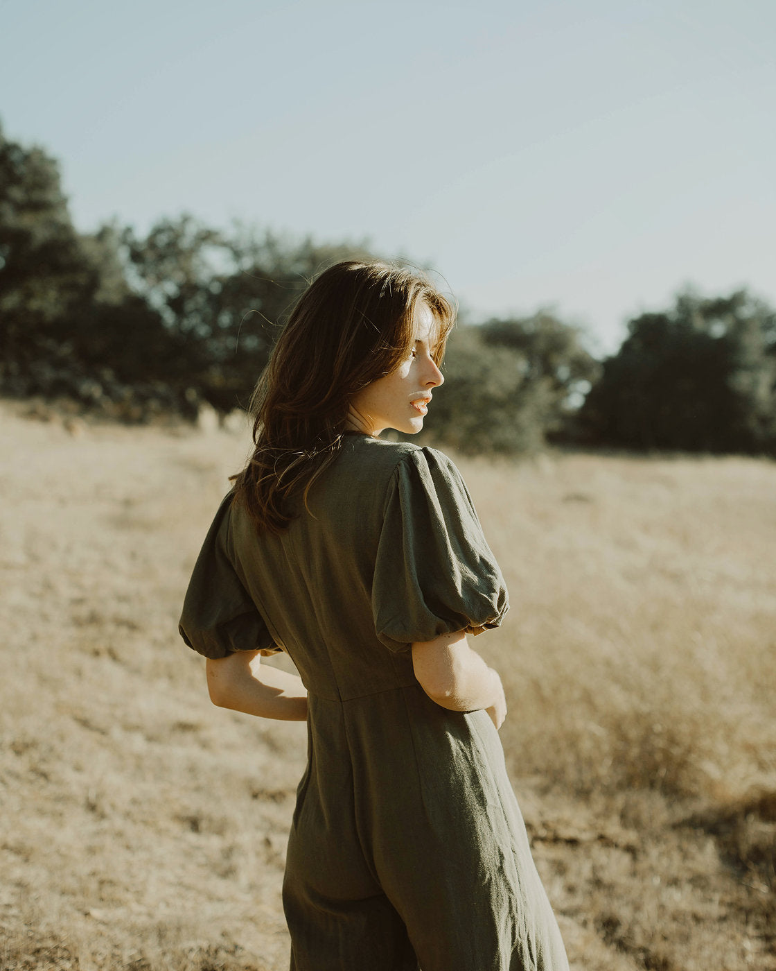 Jumpsuit Linen - Balloon Sleeves - Linen Jumper Women