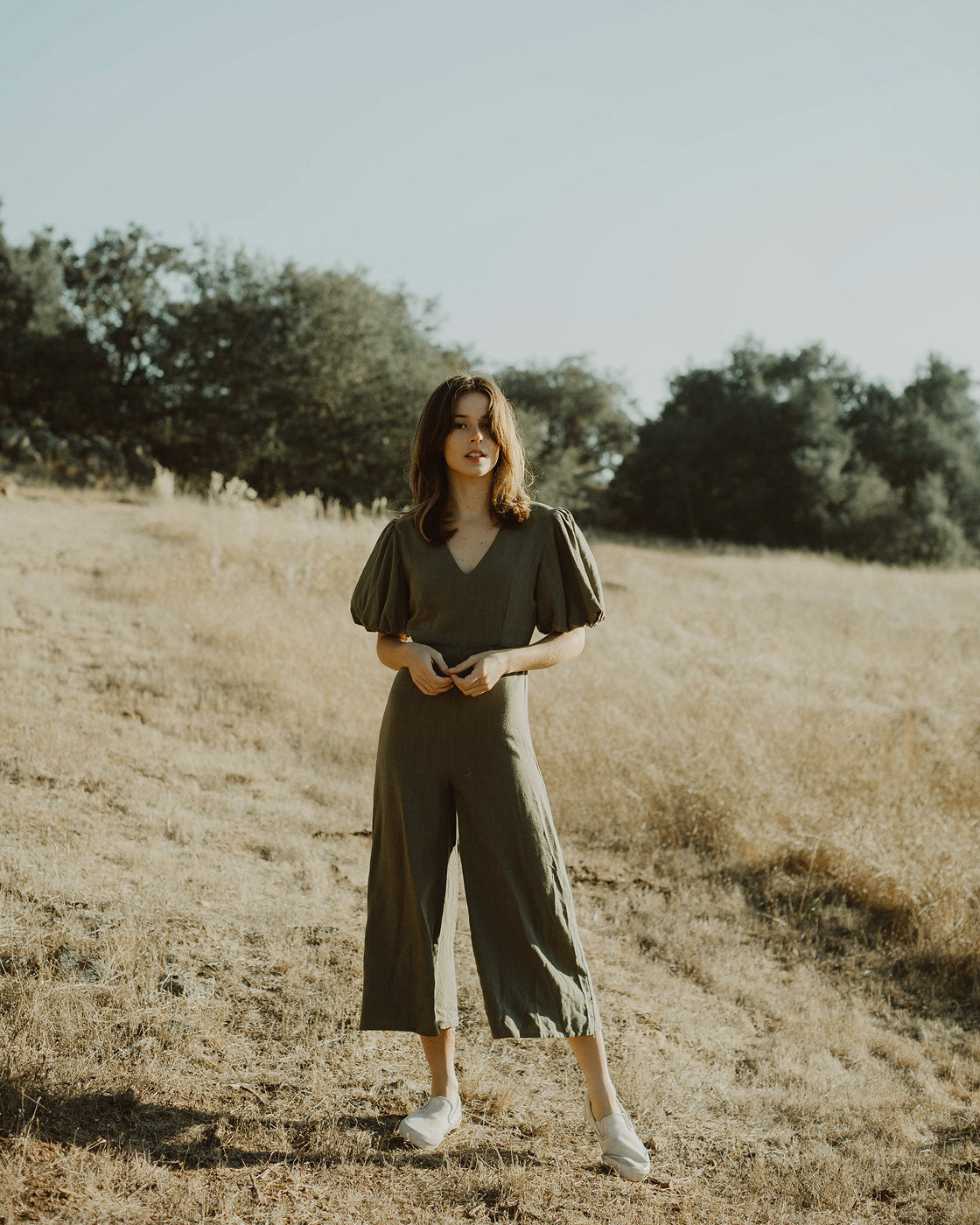 Jumpsuit Linen - Balloon Sleeves - Linen Jumper Women