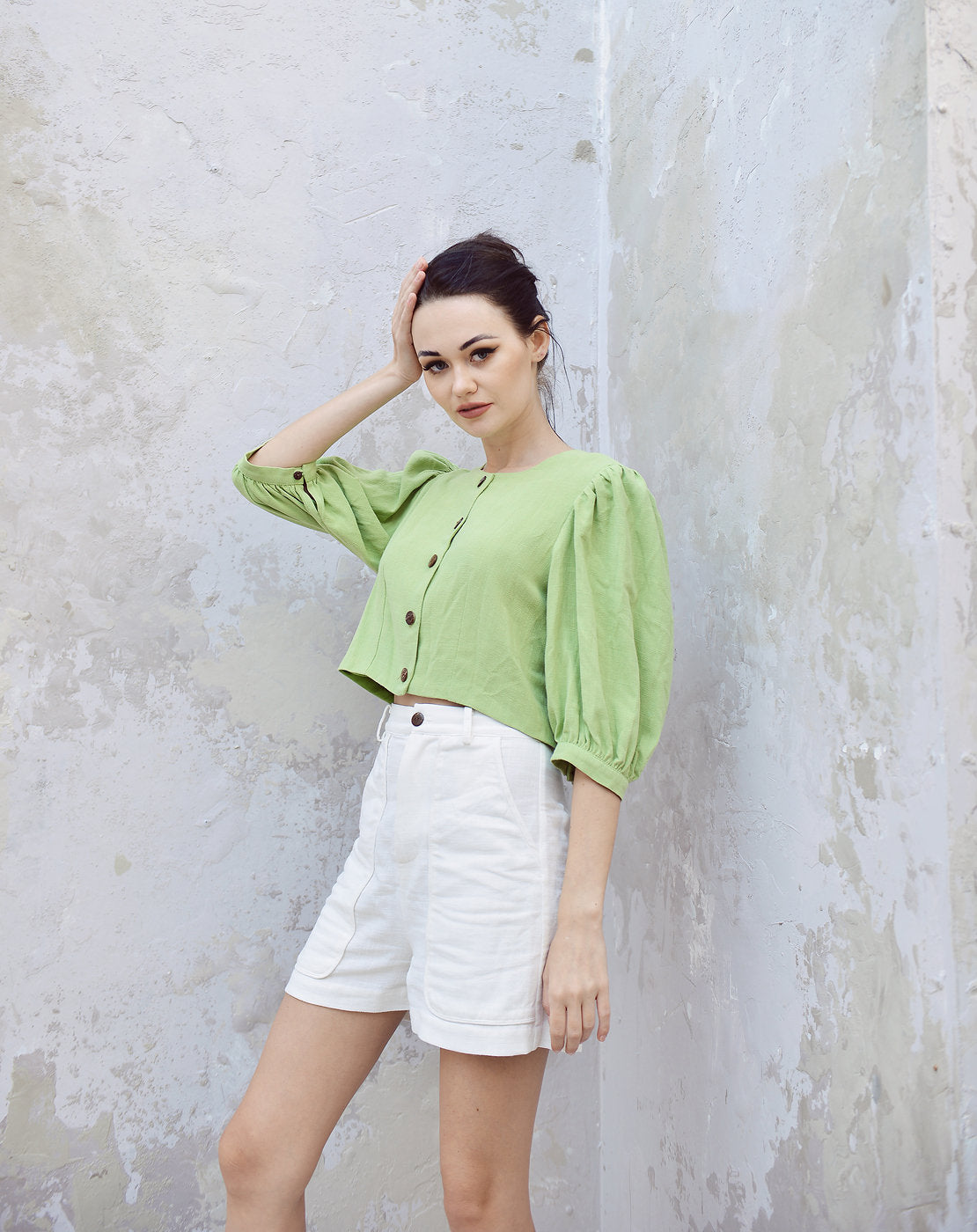 Petite Linen Pants - Linen White Capris - Cotton Shorts Women