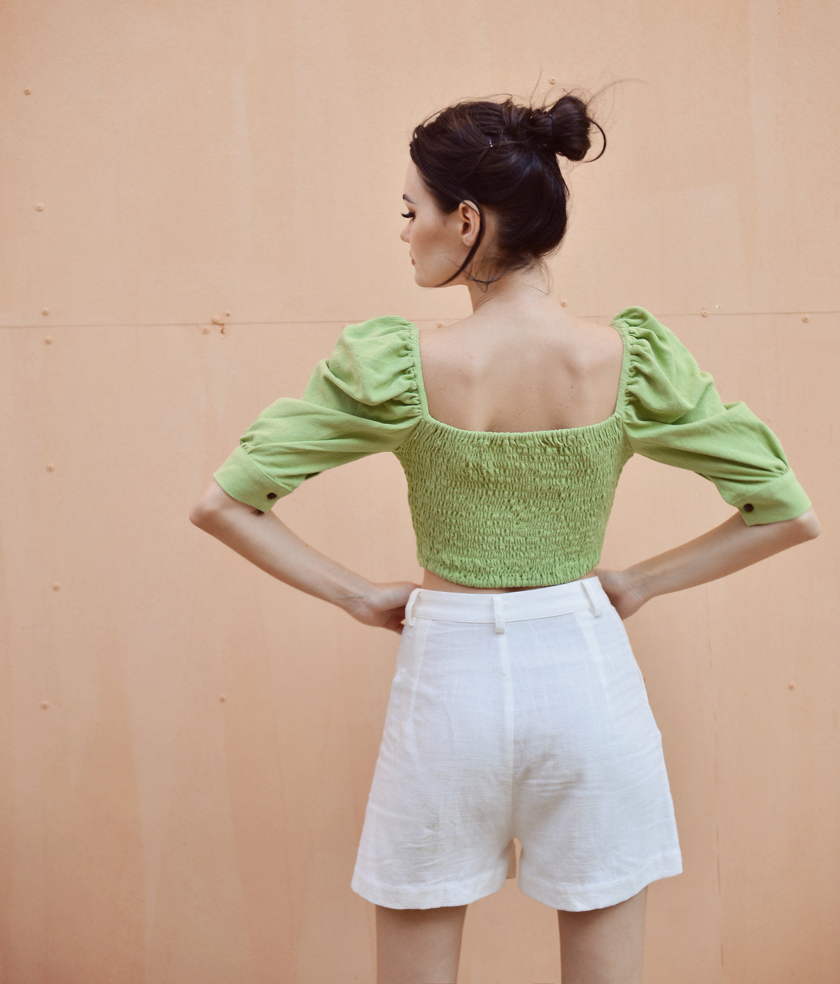 Cotton Crop Top - Women Summer Top - Linen Crop Top