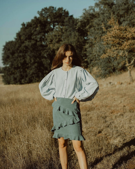 Linen Skirt Short - Wrap Skirt Linen - Women Short Skirt