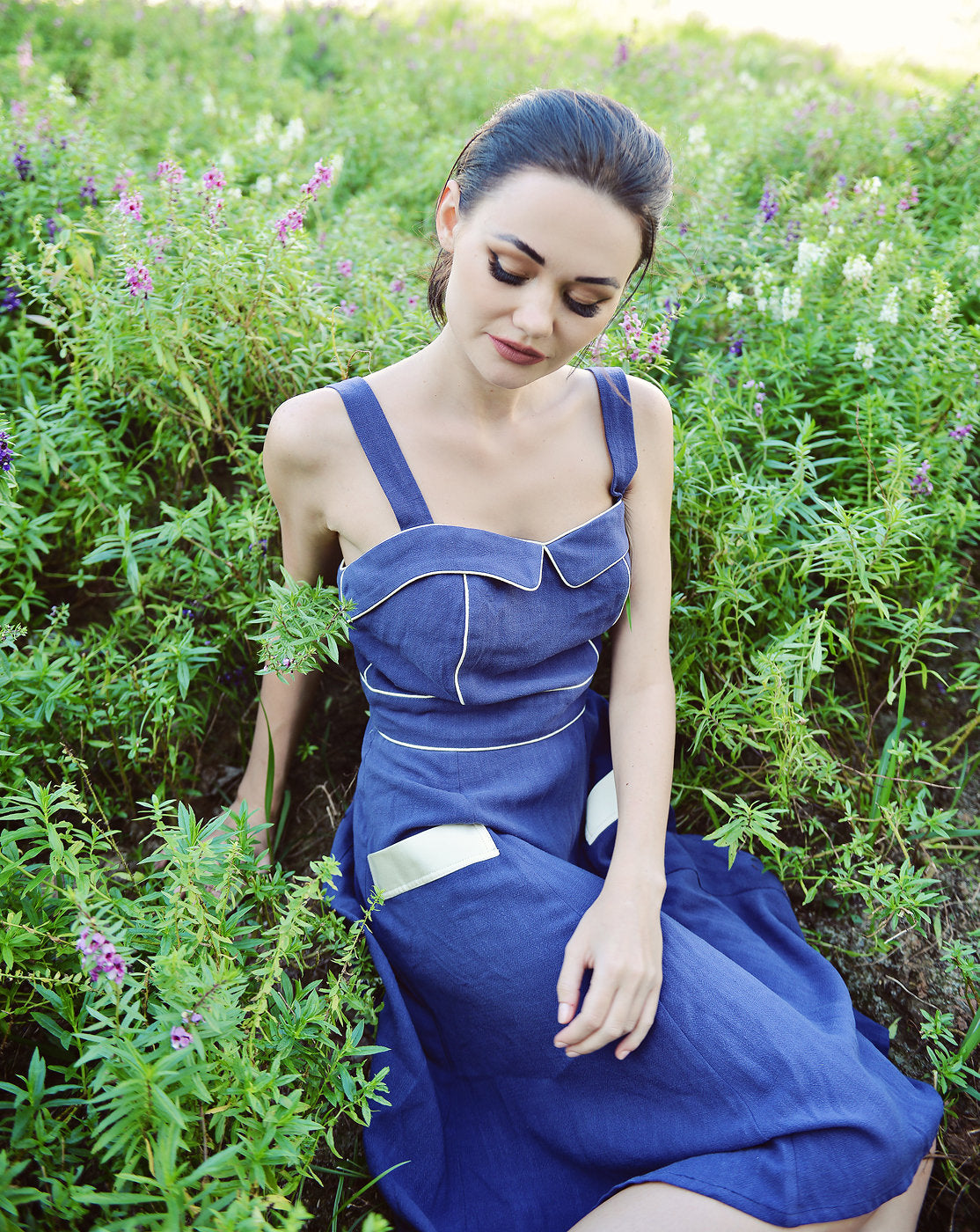 Linen Pinafore Dress - Organic Cotton Dress - Dress For Women - Natural Fabric