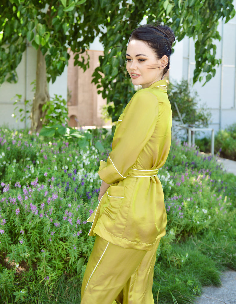 Silk Pajamas Set - Silk LoungeWear Women - Half Sleeve Silk Pajamas - Mulberry Silk Clothing