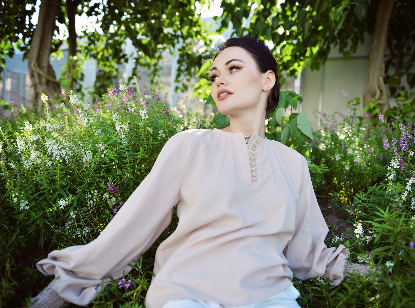 Linen Top Women - Linen Cotton Blouse - Organic Cotton Clothes