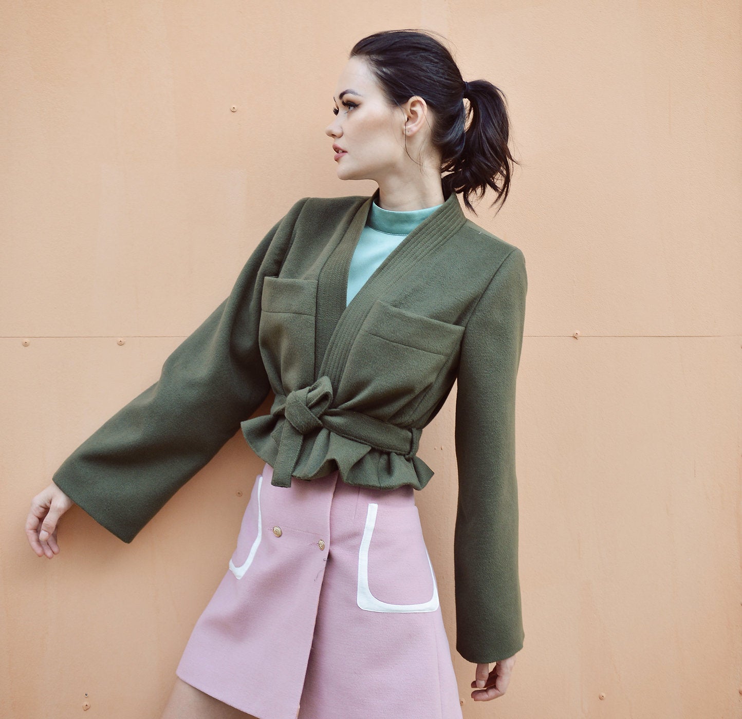 Winter Coat Long Sleeve - Cashmere Wool Coat - Women Wool Coat - Winter Coat - Winter Oversized Coat