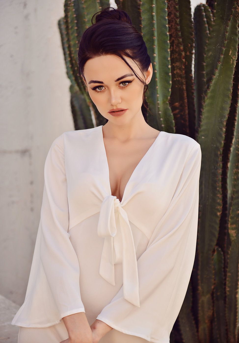 Long Sleeve Silk Dress - Lelasilk Silk Gown - Event Silk Gown - Wedding Guest Gown