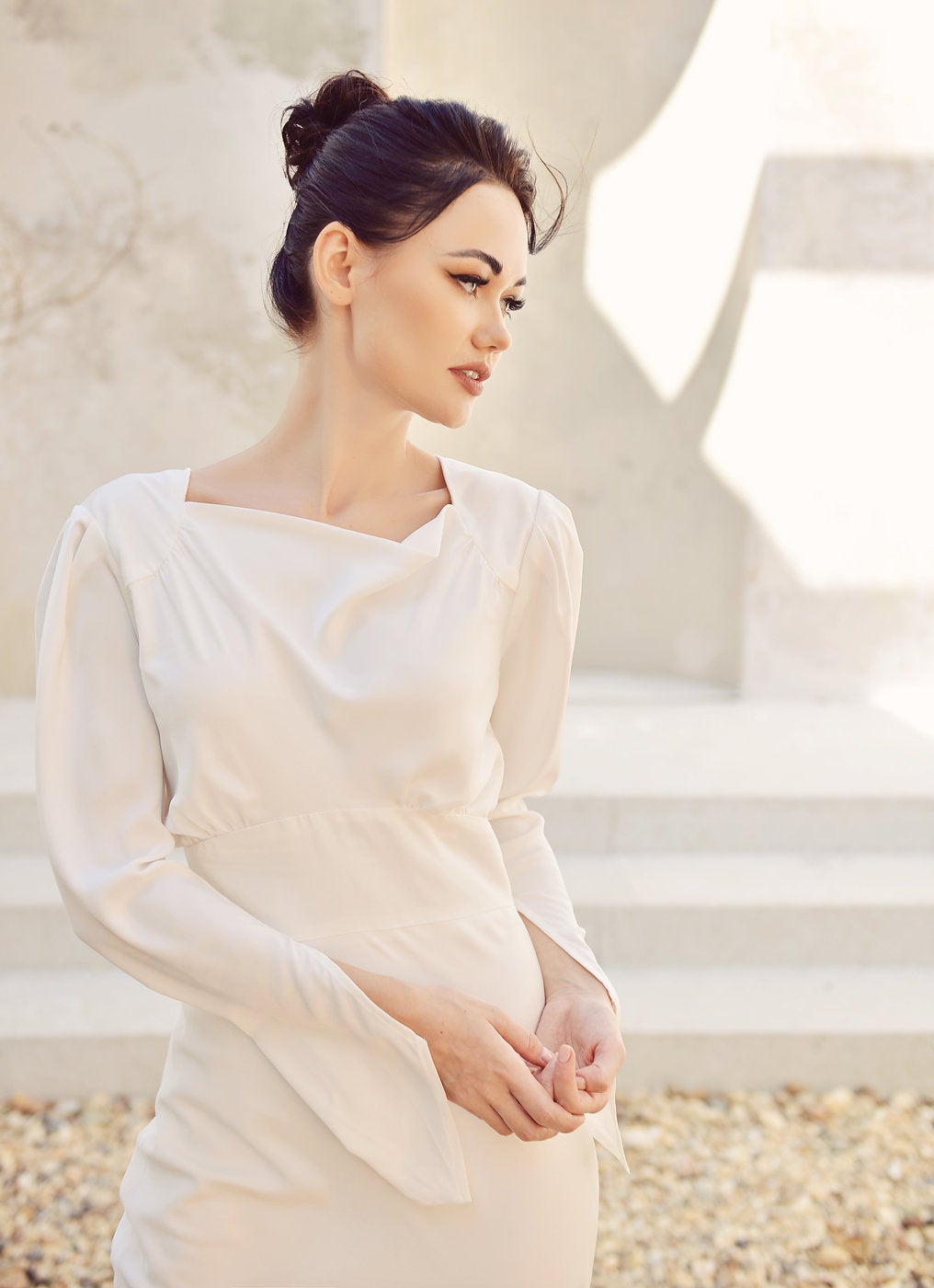 Full Length Silk Dress - Bridesmaids Silk Dress - Women Silk Dress