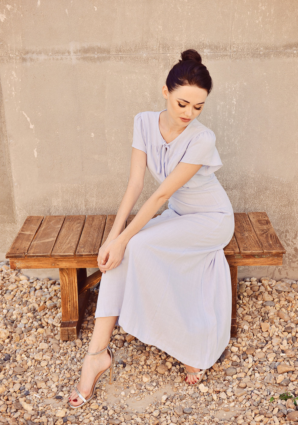 Linen Dress Sleeve - Comfy  Dress - Natural Fabric