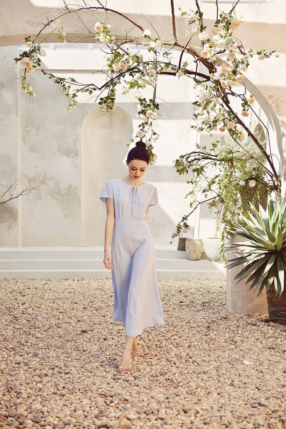 Linen Dress Sleeve - Comfy  Dress - Natural Fabric