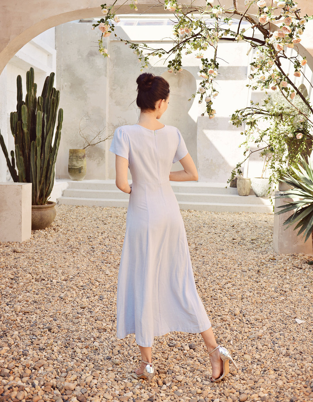 Linen Dress Sleeve - Comfy  Dress - Natural Fabric