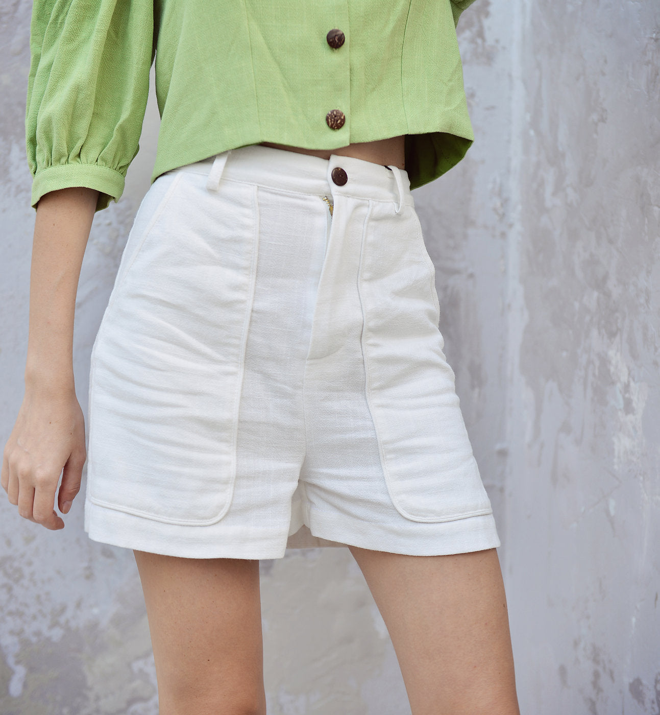 Petite Linen Pants - Linen White Capris - Cotton Shorts Women