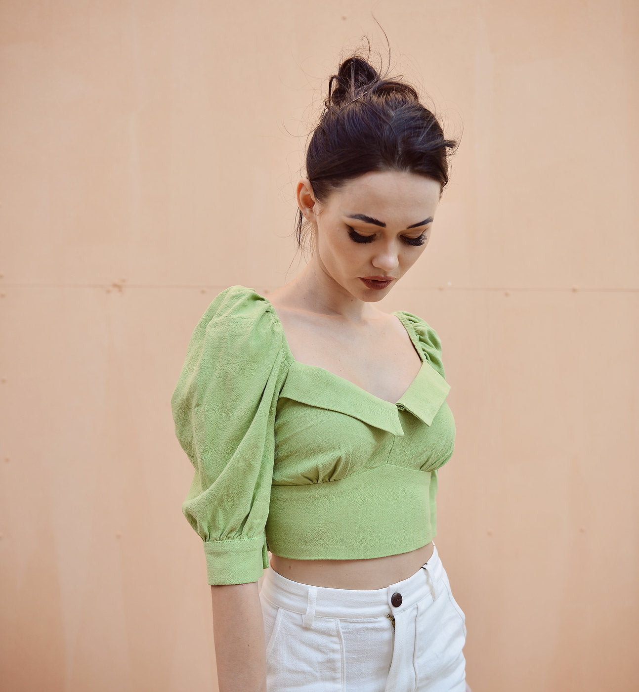 Cotton Crop Top - Women Summer Top - Linen Crop Top